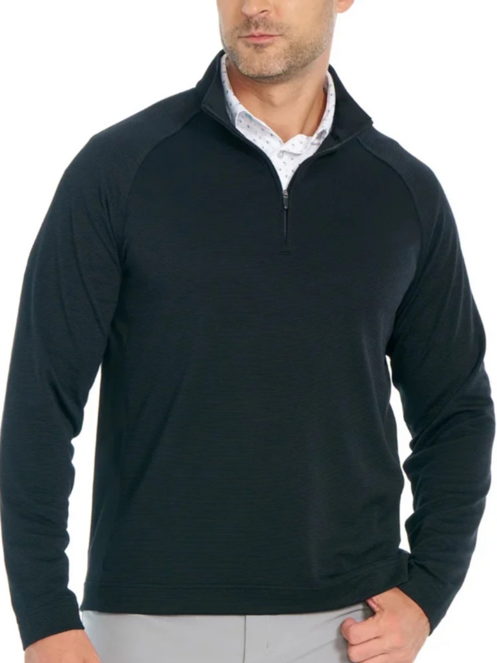 Men's Black Quarter-Zip Shirt Greg Norman